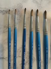 Lot Winsor   Newton Cotman Watercolor Brushes Rounds  Flat  Angled  Fan  Rigger