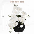 Briful Artificial Orchid Flowers In Black Modern Ceramic Vase 15 7  Tall Whit   
