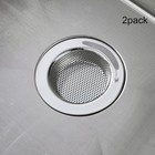 Kitchen Sink Strainer 4 5  Stainless Steel Drain Filter Large Rim 2 Pack