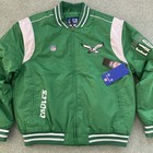 Nwt Men   s Nfl Philadelphia Eagles Kelly Green Satin Jacket Size Xl