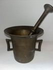 Mortar   Pestle Brass Apothecary Spice Herb Grinder Large Heavy