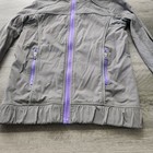 Ivivva By Lululemon Jacket Girls Size 8 Gray Full Zip Hoodie Windbreaker Hooded