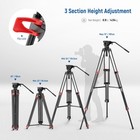 Neewer Basic 74  Video Tripod With Fluid Head  Metal Camera Tripod  Tp37
