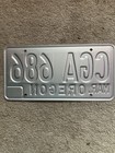 1973 Oregon License Plate - Cga 686 - Very Nice Natural 