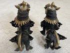 Nepal Tibetian Foo Dogs Heavy Brass Statues