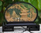 Vintage Chinese Hand-carved Cork Diorama Beautiful Oriental Art 