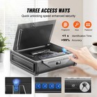 Uimoso Gun Safe For Pistols Biometric Gun Safe With 3 Access Ways For 2 Pistols