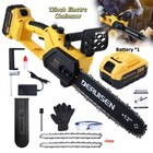 12  Cordless Chainsaw W 4 0ah Battery - Lightweight  Fast Cutting  Perfect Gift