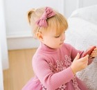 Baby Girl Headbands White Corduroy Bows Toddler Hair Bow 4  Baby Bow Baby Gift