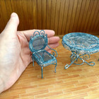 3pc 1 12 Scale Dollhouse Miniature Furniture Vintage Victoria Garden Chair Table