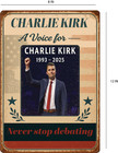 A True Patriot Tribute Charlie Kirk Sign 8x12 Rustic Sign  Justice For Charlie