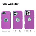 For Iphone 16 Plus Case Heavy Duty Hybrid Rugged 3-layer Hard Phone Cover Purple