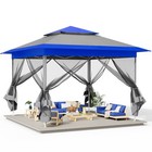 13x13    Pop Up Gazebo With Nettings  Outdoor Canopy Tent Folding Instant Shelter