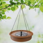Bird Bath Hanging With Solar Fountain Pump  Basin For Bird Bath Feeder Garden