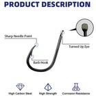 500pcs Fishing Hook Lot 10 Sizes Fishing Black Sharpened With Box Quality Kit