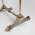 Vtg Brass Vanity Mirror Swivel Tilt Table Top Oval Regency Romantic Deco Nouveau