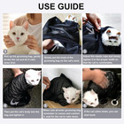 Cat Bathing Bag Adjustable Cat Grooming Mesh Bag Breathable Restraint Shower Bag