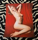 Marilyn Monroe Rare Tom Kelly Red Velvet 16  X 20  Outtake Vintage Photograph  3