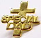 Special Dad Lapel Pin Christian Cross Gold Tone Religious