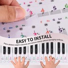 Piano Keyboard Stickers For 88 61 54 Keys transparent And Removable colorful