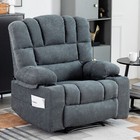 Electeic Massage Recliner Chenille Sofa Chair With Heating Vibration 330lb Load 