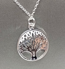 Sterling Silver Tree Of Life Pendant Necklace Spiritual   Healing Jewelry