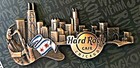 Hard Rock Cafe Chicago Pin 3d Skyline Guitar Bronze   95202