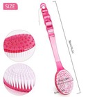 Soft Long Handle Bath Body Brush Back Shower Exfoliating Skin Scrubber Massager