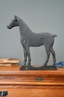 Antique Hitching Post Gate Finial Cast Iron Horse Architectural Statue Vintage