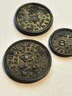 1847 Brass Apothecary Weights Lot Of 3  Free Shipping 