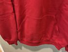 Mens Large Red  super Soft  Pullover Sweatshirt Hooded Jackets Hoodie Fleece