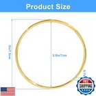 Waziaqoc 12 Pcs Dream Catcher Rings  3 Inch Metal Craft Hoops  Gold Macrame H