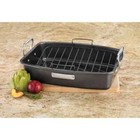 Circulon Nonstick Roasting Pan   Roaster With Rack - 17 Inch X 13 Inch  Gray