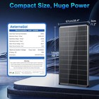 200w Watt Bifacial Solar Panel N-type Mono 12v 18bb Home Rv Camping Pv Off Grid