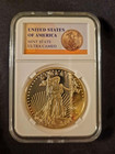 2024 - One Ounce  999 Gold American Eagle -  50- 24k Fine  bu  Glided Repro Coin