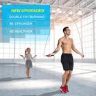 High Speed Jump Rope With 2 Cables Adjustable Silicone Grip For Fitness Training