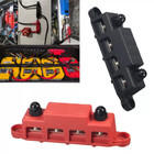 3 8    250a 4 Stud Busbar Bus Bar Power Distribution Terminal Block Red black Us
