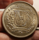 1952 Dominican Republic  santo Domingo   Silver Peso Brilliant Unc  S-998-c