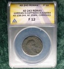 Gordian Iii Roman Cappadocia-eusebia Ae 25mm Coin  Ad 243 Anacs F12  Fine Coin