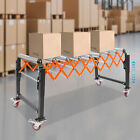 Adjustable Roller Conveyor Table Flexible Roller Conveyor 17-51inch 176lbs Load