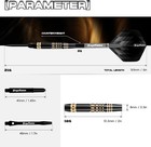 Professional Steel Darts Set - Copper Barrel  Metal Tip - Carrying Case   E