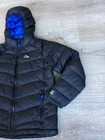 Ll Bean Ultralight 650 Goose Down Hooded Jacket Black Kids Youth Large 14 16
