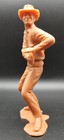 Vintage 1964 Louis Marx Co  Shooting Cowboy Plastic Figure 6  Brown