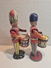 2 Vintage Marx J Chein Drummer Tin Litho Wind Up Toy L  k 