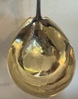 Large 19th Century American Large Coin Silver Ladle Engraved Deep Bowl