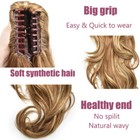 Thick Jaw Claw Clip In Ponytail Curly Wavy Hair Extensions Natural As Human Hair