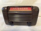 Vintage Deco 1946 Rca Radio 65x1 Original Working Beautiful Brown Bakelite Case