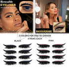 80 Pcs Reusable Eyeliner Sticker W  Eyelashes False Eyelashes Glitter Eye Shadow