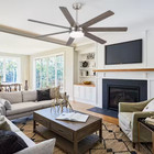 Coastal 62 In  Smart Indoor Brushed Nickel Large Ceiling Fan W  Light And Remote