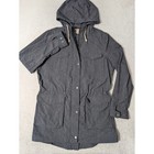 New  Duluth Trading Co Field Jacket Womens L Mist Master Stretch Hooded L s